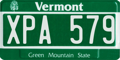 VT license plate XPA579
