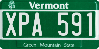 VT license plate XPA591