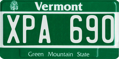 VT license plate XPA690