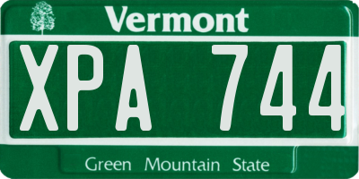 VT license plate XPA744