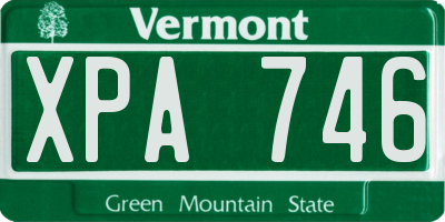 VT license plate XPA746
