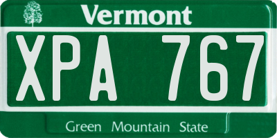 VT license plate XPA767