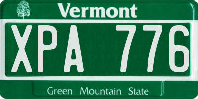 VT license plate XPA776