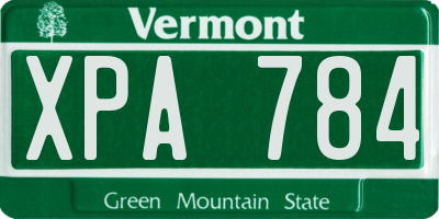 VT license plate XPA784