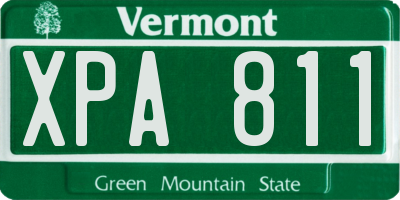 VT license plate XPA811