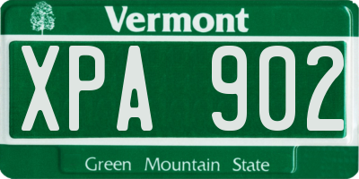 VT license plate XPA902
