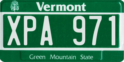 VT license plate XPA971