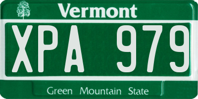 VT license plate XPA979