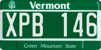 VT license plate XPB146