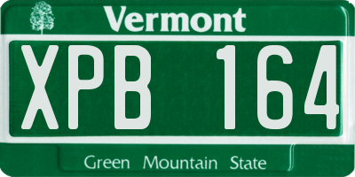 VT license plate XPB164
