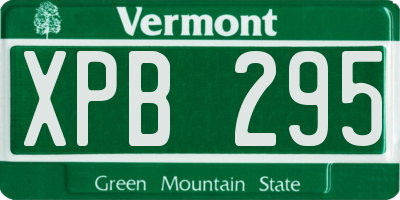 VT license plate XPB295