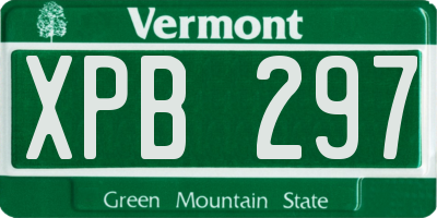 VT license plate XPB297