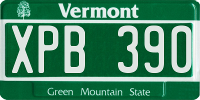 VT license plate XPB390