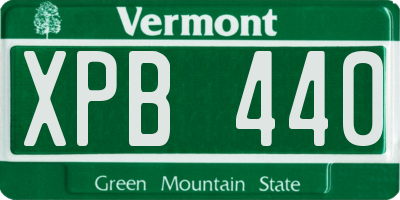 VT license plate XPB440