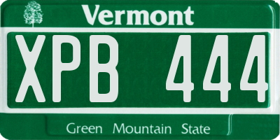 VT license plate XPB444