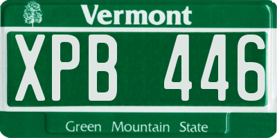 VT license plate XPB446