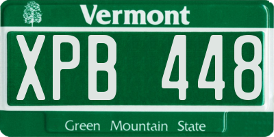 VT license plate XPB448