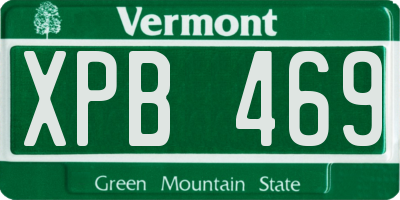 VT license plate XPB469