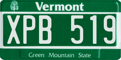 VT license plate XPB519