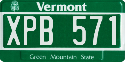 VT license plate XPB571