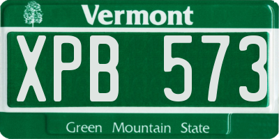 VT license plate XPB573