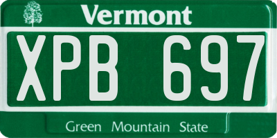 VT license plate XPB697