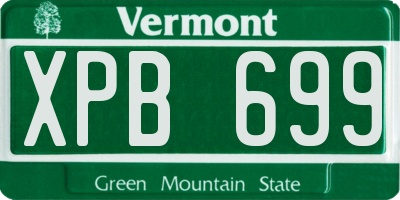 VT license plate XPB699