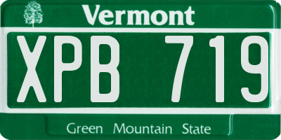 VT license plate XPB719