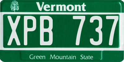 VT license plate XPB737