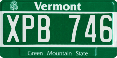 VT license plate XPB746