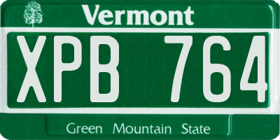 VT license plate XPB764