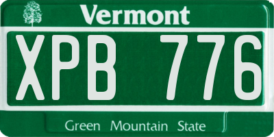 VT license plate XPB776