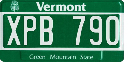 VT license plate XPB790