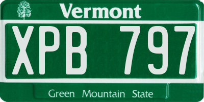 VT license plate XPB797