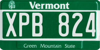 VT license plate XPB824