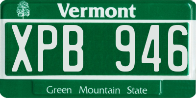 VT license plate XPB946