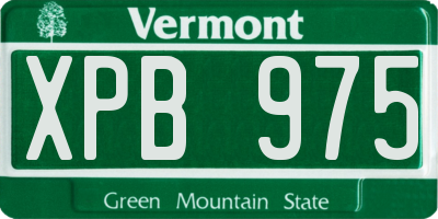 VT license plate XPB975