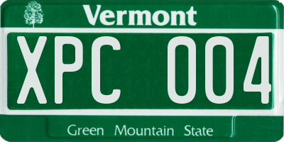VT license plate XPC004