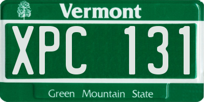 VT license plate XPC131
