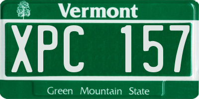 VT license plate XPC157