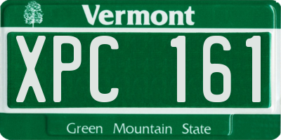 VT license plate XPC161