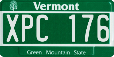 VT license plate XPC176