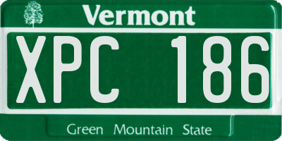 VT license plate XPC186