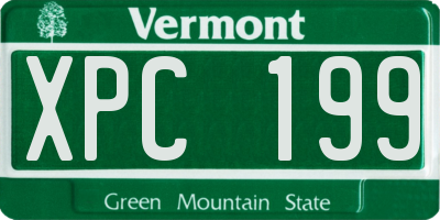 VT license plate XPC199