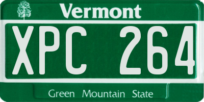 VT license plate XPC264