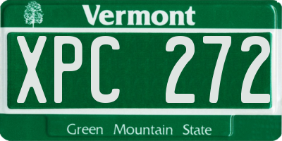 VT license plate XPC272