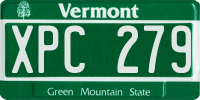 VT license plate XPC279