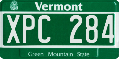 VT license plate XPC284