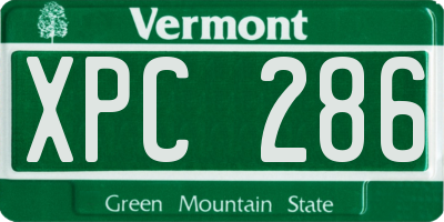 VT license plate XPC286