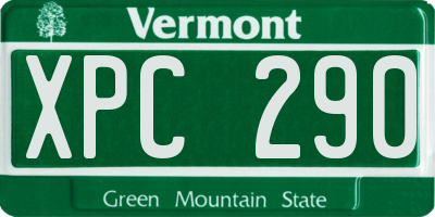 VT license plate XPC290